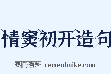 情窦初开造句是什么意思的图片